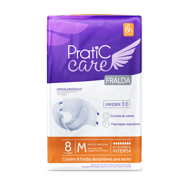 Fralda Pratic Care Geriatrica (M) Com 8 Un