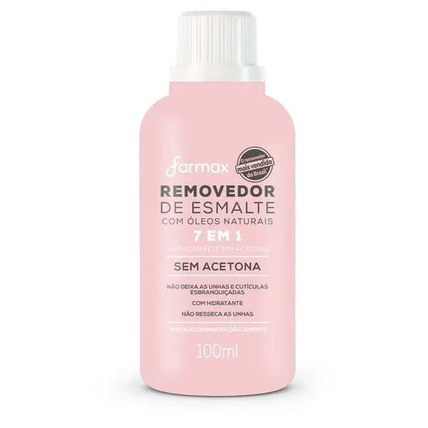Removedor De Esamalte Farmax 7 Em 1 Sem Acetona 100ml