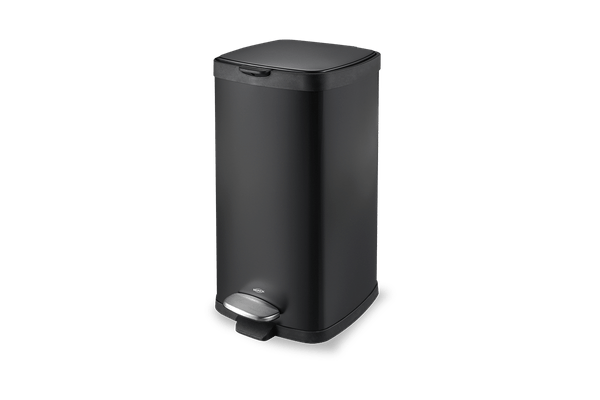 Lixeira com Pedal e Balde Brinox Frame 20 Litros Aço Carbono Preto Preto