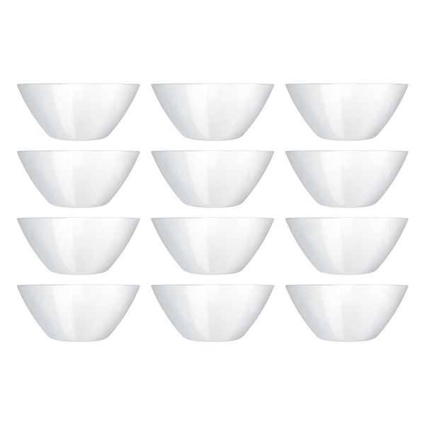 Conjunto de Saladeiras Duralex Opaline Blanc em Vidro 840 ml – 12 Peças