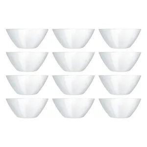Conjunto de Saladeiras Duralex Opaline Blanc em Vidro 840 ml – 12 Peças