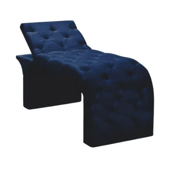 Maca Estofada Estética Cílios Regulável Spa Suede Juliette Azul Marinho