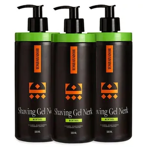 Kit 3 Shaving Gel De Barbear Nerk Menthol Embaixador 500Ml