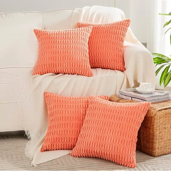 Capa para Almofadas Fancy Homi 4 Peças Coral A-BI