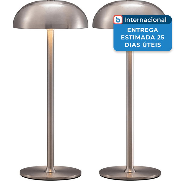 Luminária de Mesa Newsee com Braço Articulado Níquel A-MBI