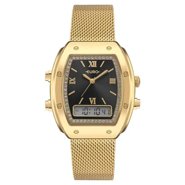 Relógio Euro Feminino Fashion Fit Sporty Dourado - EUW20101AB/4P Relógio Euro Feminino Ff Sporty Dourado - EUW20101AB/4P