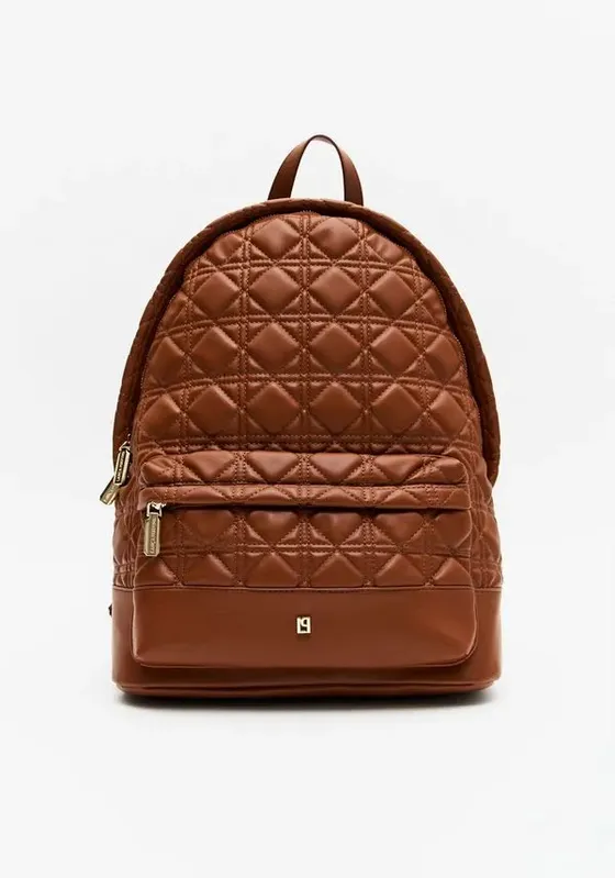 Mochila Matelassê Com Enfeite Marrom U