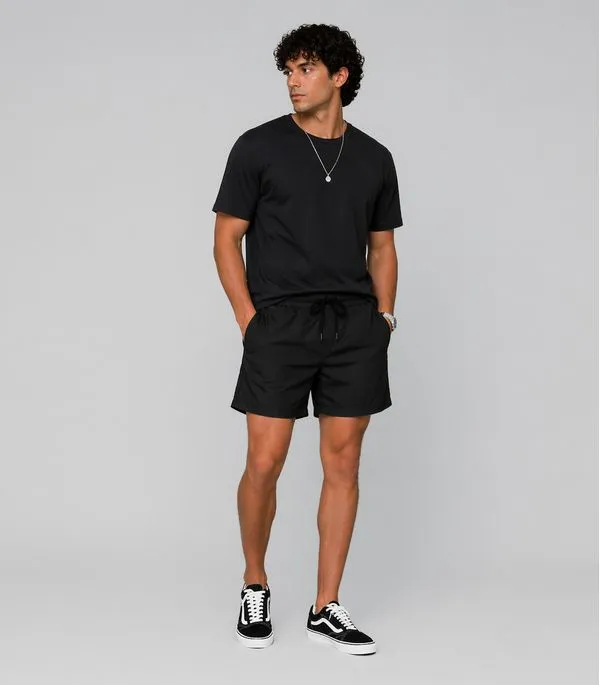 Bermuda Masculina Em Sarja Rota Da Onda Preto M