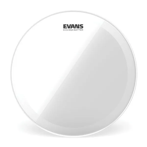 Pele Batedeira para Bumbo 18 Polegadas EQ4 BD18GB4 1 Camada Transparente com Filme Especial Evans Pele Batedeira Bumbo 18 Pol EQ4 BD18GB4 1 Camada Transparente Evans