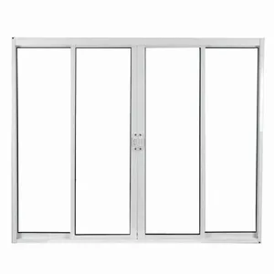 Janela de Correr em Alumínio Vidro Liso 4 Folhas 100x100cm Soft Branca - MGM (MP)