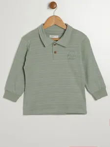 Polo Manga Longa Infantil Para Menino - VERDE 1