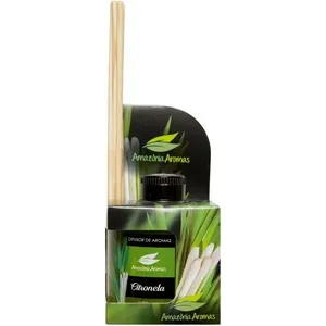 Difusor de Ambientes Citronela para Perfumar Casa com Varetas de Madeira 270ML Amazônia Aromas Difusor de Ambientes Citronela 270ML com Varetas de Madeira para Casa Amazônia Aromas