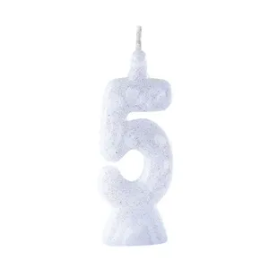 Vela Br Festas Super Número 5 Parafina Branca MONA000161 - Brdecor
