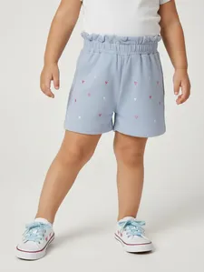 Short Moletinho Infantil Para Menina - AZUL 3