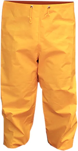 Calça em PVC com forro amarela tamanho GG 204 BRASCAMP
