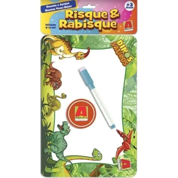 Lousa Dinossauro Risque e Rabisque - Algazarra
