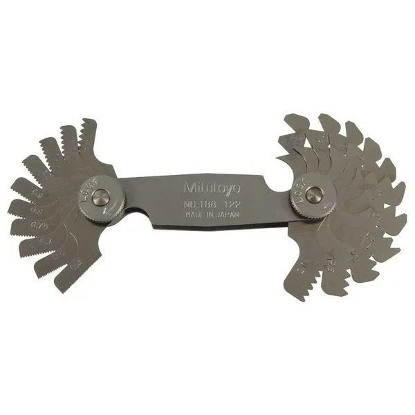 Cálibre/pente de rosca com 21 lâminas 0,4 mm - 7,0 mm 188-122 - MITUTOYO