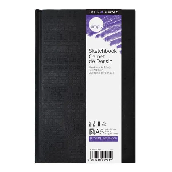 Caderno Sketchbook Brochura A5 Capa Dura para Desenho A5 148 X 210MM 54 Folhas Caderno Sketchbook Brochura A5 Capa Dura A5 148 X 210MM 54 Folhas para Arte