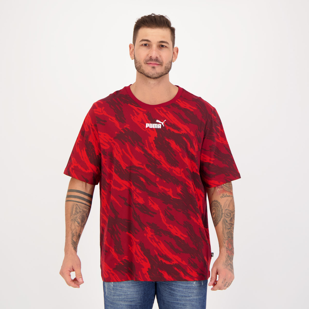 Camiseta Puma Graphic AOP Vermelha
