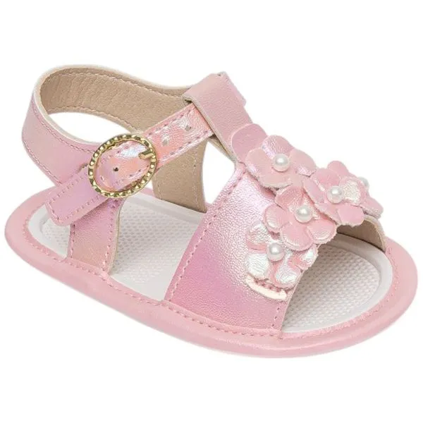 Sandália Infantil N° 3 Pimpolho Flora Rosa 0110239C (MP)