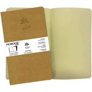 CADERNETA FILIBOOK KRAFT 30FL 21X12,5 MF