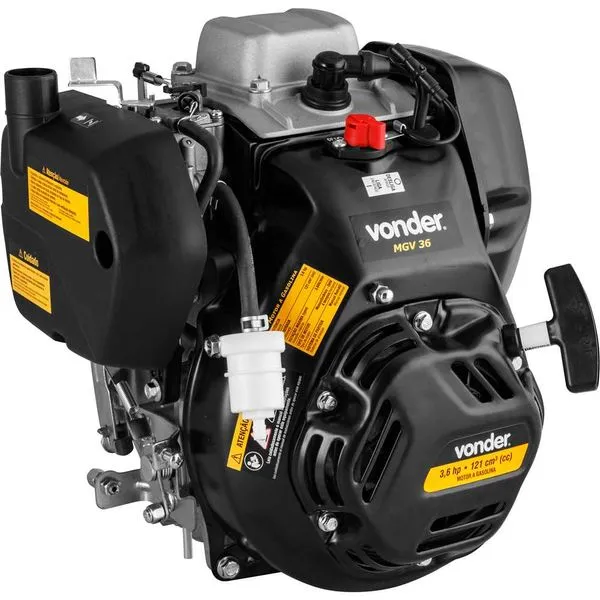 Motor a gasolina 3,6 hp, eixo horizontal 4 tempos MGV 36 VONDER