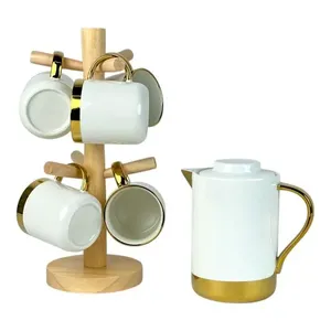 Conjunto com 8 Copos e Bule 980ml Concepts Life Branco 087-880205