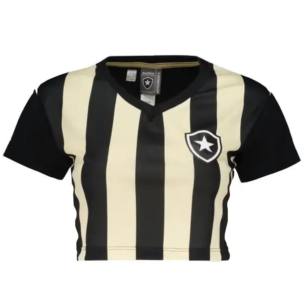 Camisa Cropped Feminina Botafogo Braziline Movimentar Preto P (MP)