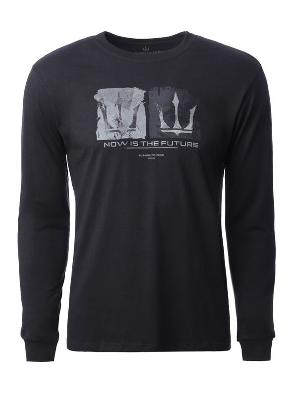 Camiseta Manga Longa Masculina PRETO GG