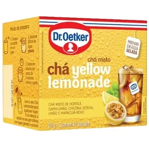 Chá Dr Oetker Yellow Lemonade Limão & Hortelã 20g 10 unidades