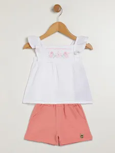 Conjunto Curto Infantil Para Bebê - BRANCO M