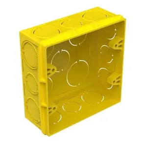 Caixa De Luz De Embutir 4x4 Amanco Quadrada Amarela (MP)