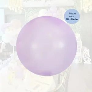 Balão Bubble - Lilás Leitoso - 45 cm x 45 cm - BR Festas - Valor Unitário