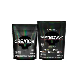 Whey 80% HD 900g + Creatina Creator - 500g Combo Whey 80% HD + Creatina Creator 500g Black Skull Cookies