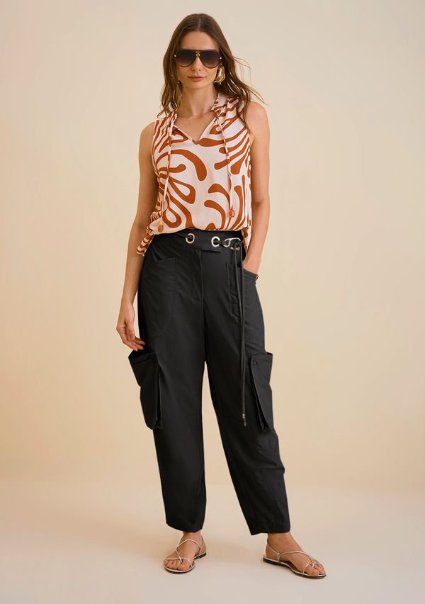 Calça Morena Rosa Cargo Média Preto 36