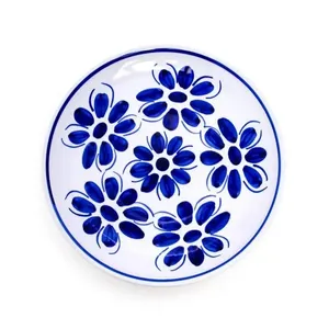 Prato sobremesa 18,5 cm, pintado a mão Monte Sião - Vintage