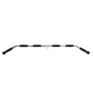 Pulley Puxador Costas Emborrachado 122cm (lat Pulldown Bar) - As - Preto