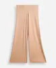 calça reta infantil de tricot canelado bege 12