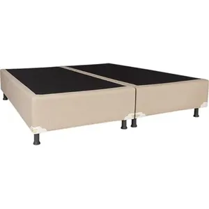 Base Cama Americana Universal Queen Bipartida 158x198x42 Bege