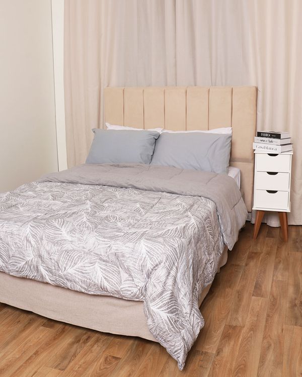 Coberdrom Queen Slim Hedrons Flannel Estampado Branco UN