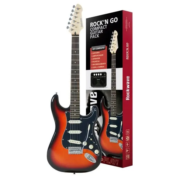 Kit Guitarra Musimax Rockwave RGK50SB Madeira