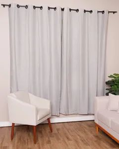 Cortina Veneza 260cmx230cm Rústica BecaDecor Branca UN