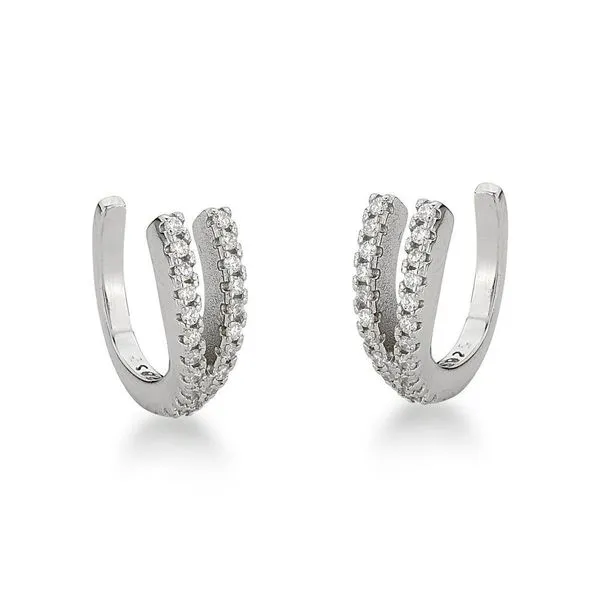 Par Piercing Fake V Prata 925