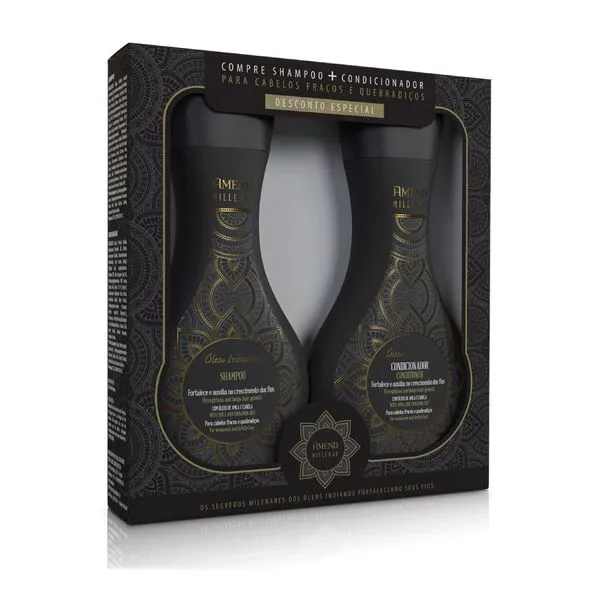 Kit Shampoo e Condicionador Amend Millenar Óleos Indianos Pequeno