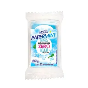 Papermint Lâminas Refrescantes Comestíveis Zero Açucar 600mg Danilla Foods