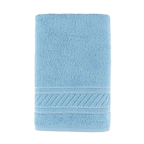 Toalha de Banho Yara 1,50m x 75cm 01 Peça 100% Algodão 530g/m² - Azul Cristal