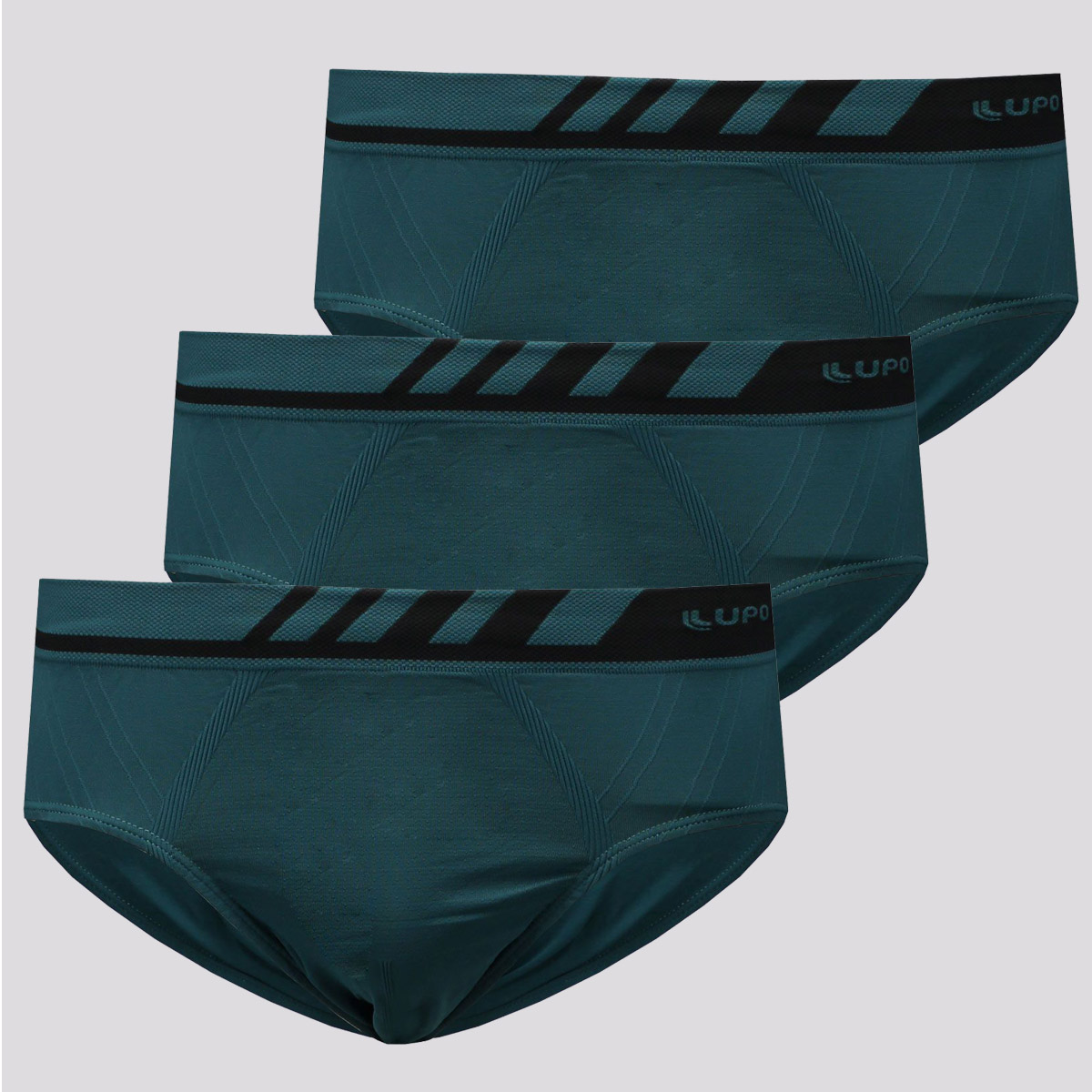 Kit de 3 Cuecas Slip Lupo Microfibra Verde
