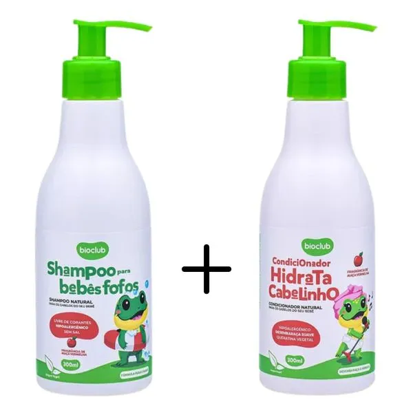 Kit Shampoo + Condicionador Natural Infantil 300ml - Bioclub