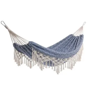 Rede de Dormir e Descanso Baumon Rio Iça 200x150cm Algodão Azul OP19
