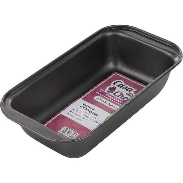 Forma para Bolo Retangular Antiaderente Cazza